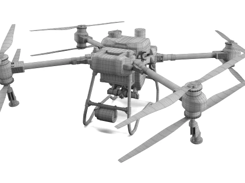 DJI AGRAS T50 Agricultural Drone 3D Model