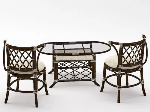 coffee table and chairs 3D Model