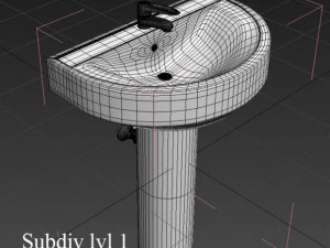 раковина в ванной 3D Модель