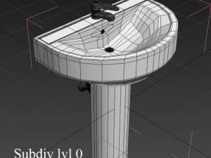 раковина в ванной 3D Модель