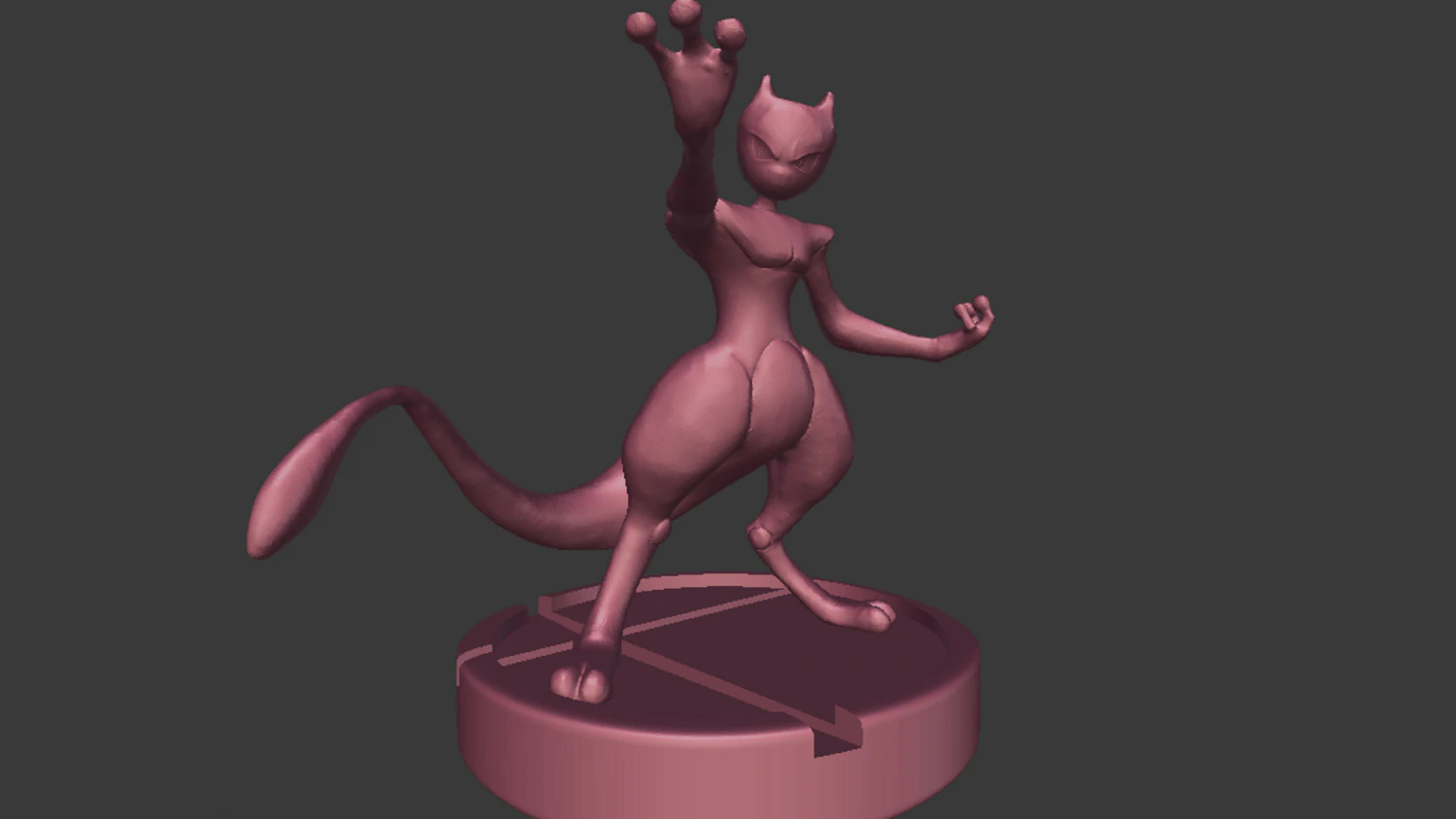 mewtwo of pokemon 3D Print Model .c4d .max .obj .3ds .fbx .stl .blend