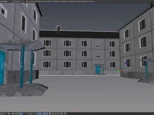 soviet apartment buildings pack 1 of 3 - 3 floors 3D Model