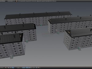 soviet apartment buildings pack 2 of 3 - 5 floors 3D-Modell