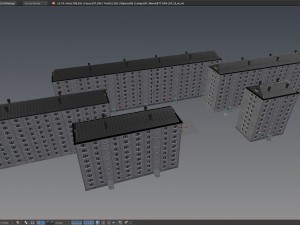 soviet apartment buildings pack 3 of 3 - 9 floors 3D Model