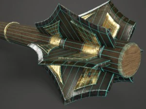 wood mace 3D Model