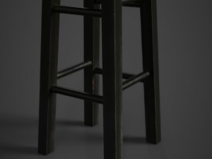 wood stool polished Modelo 3D