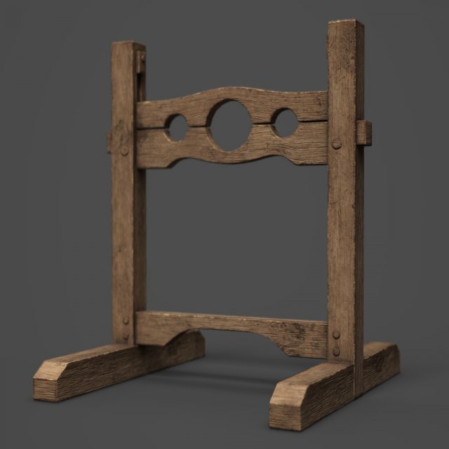 pillory Model 3D .c4d .max .obj .3ds .fbx .stl .blend 