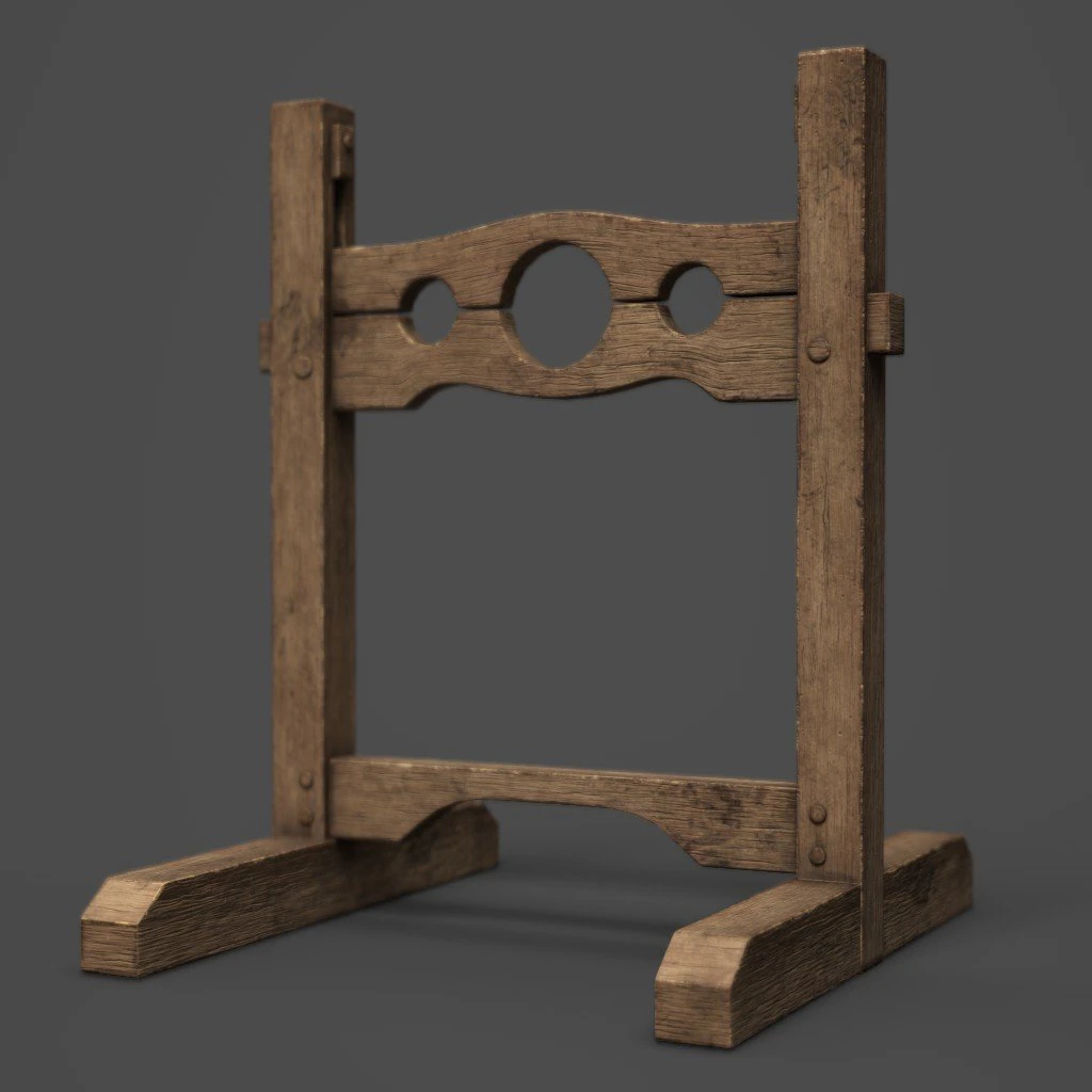 pillory 3D Model .c4d .max .obj .3ds .fbx .stl .blend 