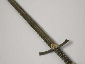 espada longa de a&ccedil;o Modelo 3D