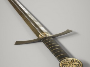 steel long sword 3D 模型