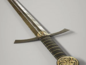 steel long sword 3D Model