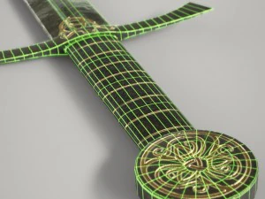 steel long sword 3D Model