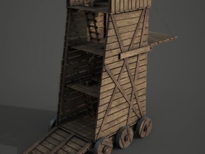 siege tower Modello 3D