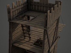 siege tower Modello 3D