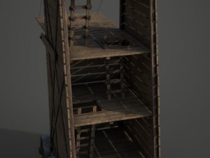 siege tower Modello 3D