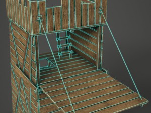 siege tower Modello 3D