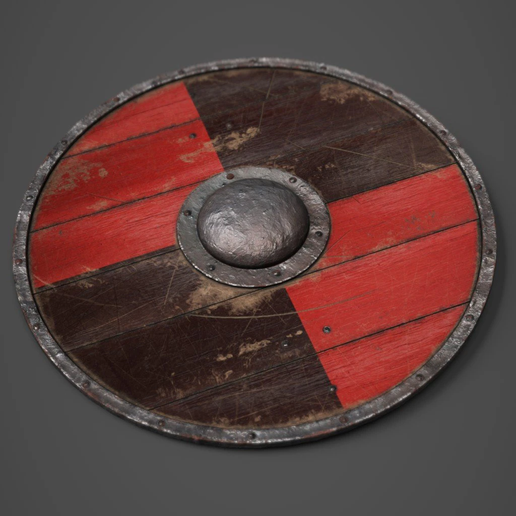 wooden shield model 3D Model .c4d .max .obj .3ds .fbx .stl .blend 