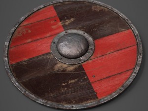 wooden shield model 3D 모델
