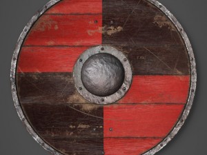 wooden shield model 3D Model