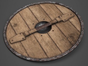 wooden shield model 3D Model