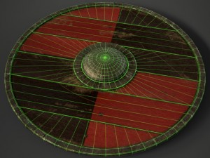 wooden shield model 3D Model