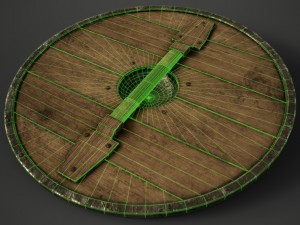wooden shield model 3D Model