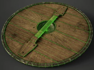wooden shield model 3D Model