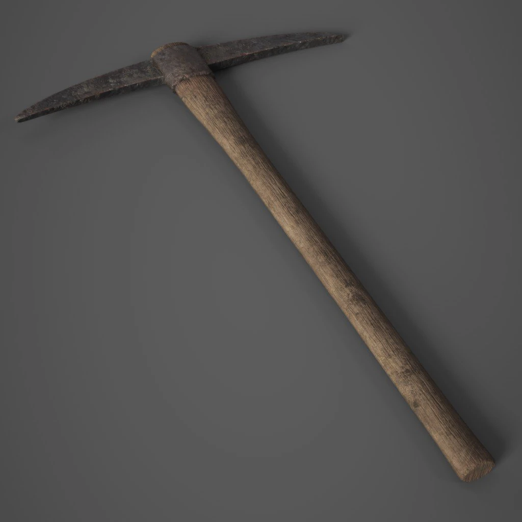 pickaxe 3D Model .c4d .max .obj .3ds .fbx .stl .blend