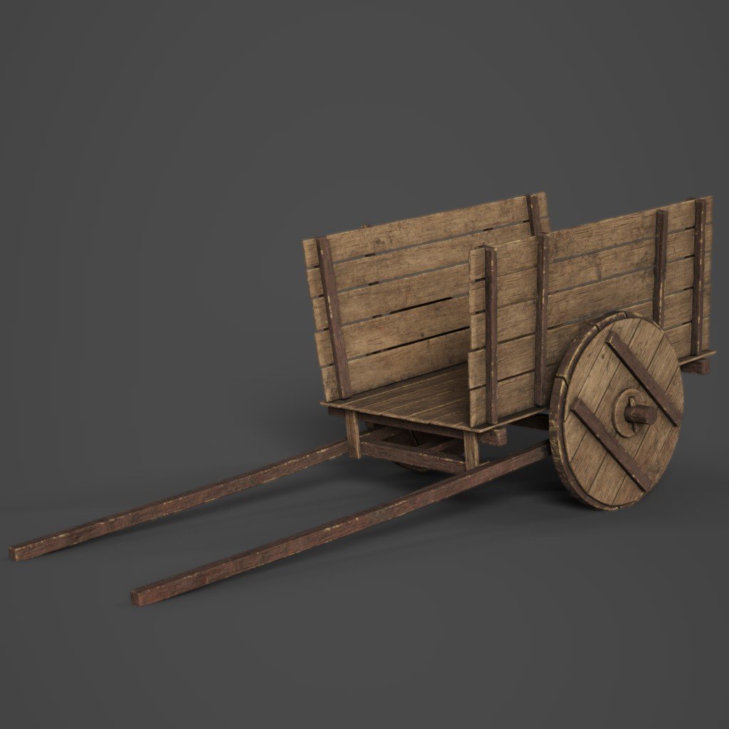 Wooden Cart 3d Model In Cart 3dexport