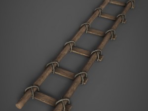 wood ladder Modèle 3D
