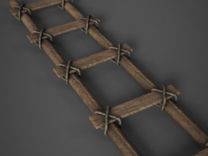 wood ladder Modèle 3D