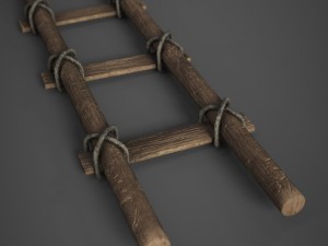 wood ladder Modèle 3D