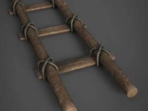 wood ladder 3D Model