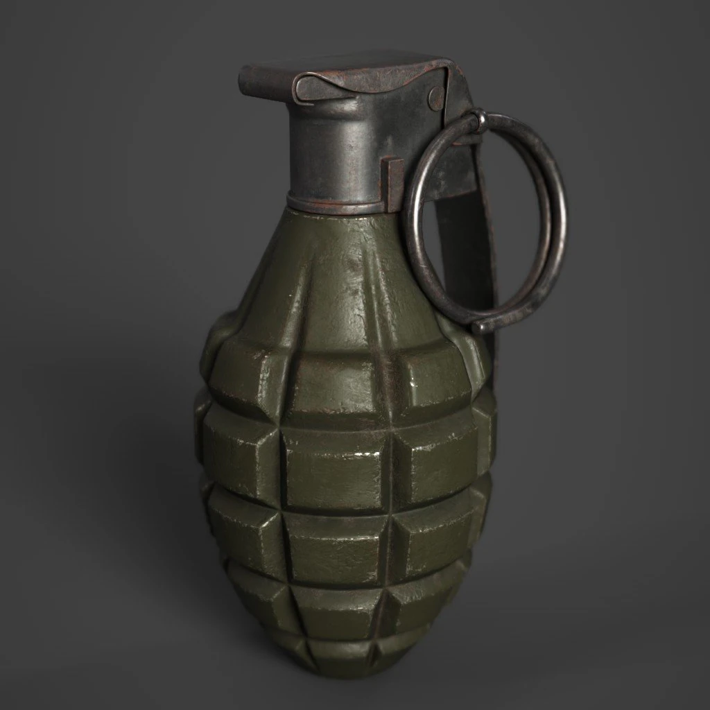 mk2 grenade 3D Model .c4d .max .obj .3ds .fbx .stl .blend 