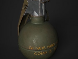 m67 grenade Model 3D