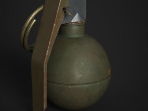 m67 grenade Model 3D