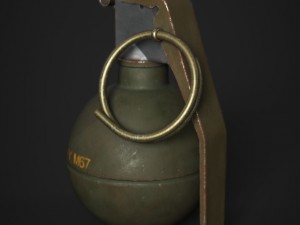 m67 grenade Model 3D