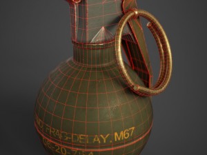 m67 grenade Model 3D