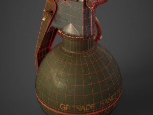 m67 grenade Model 3D