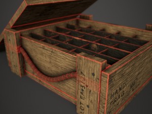 m67 grenade crate 3D Модель