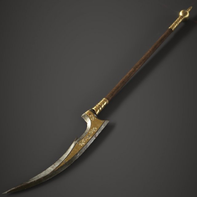 gold spear Model 3D .c4d .max .obj .3ds .fbx .stl .blend 