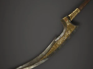gold spear 3D Model