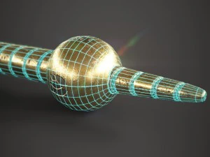 gold spear 3D Model