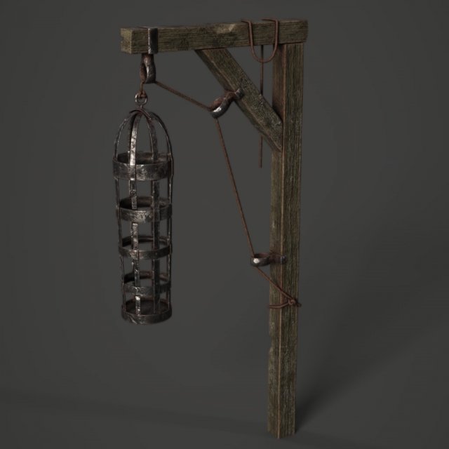 gibbet cage 3D Model .c4d .max .obj .3ds .fbx .stl .blend 