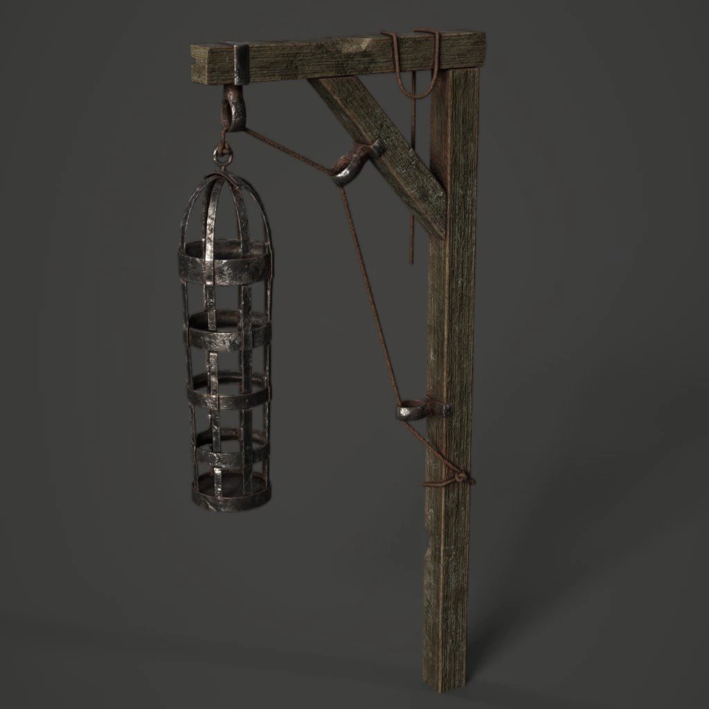gibbet cage 3D Model .c4d .max .obj .3ds .fbx .stl .blend 