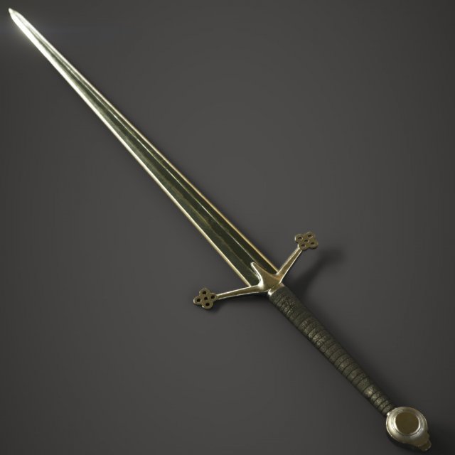 claymore sword Model 3D .c4d .max .obj .3ds .fbx .stl .blend 
