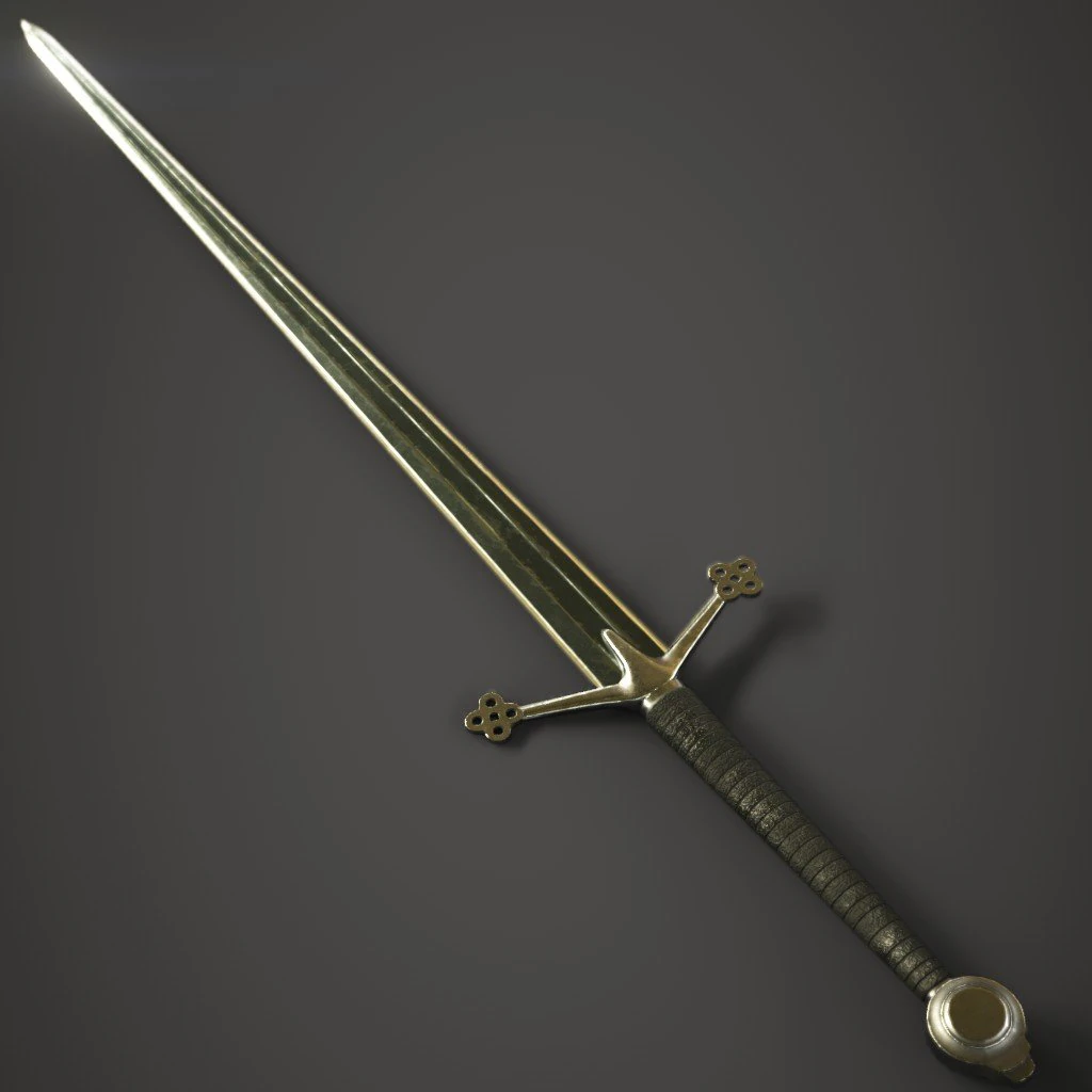 claymore sword 3D Model .c4d .max .obj .3ds .fbx .stl .blend 