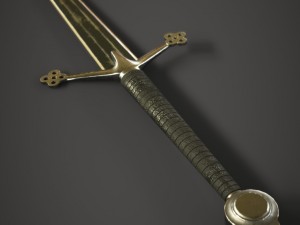 claymore sword Model 3D