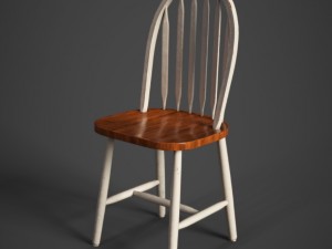 wood chair polished 3D Model