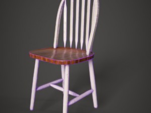 wood chair polished 3D Модель